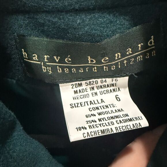 Harve Benard by‎ Benard Holtzman Vintage Teal Button-Down Coat / Blazer - Picture 4 of 5